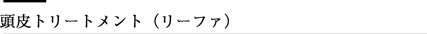 頭皮トリートメント（リーファ）