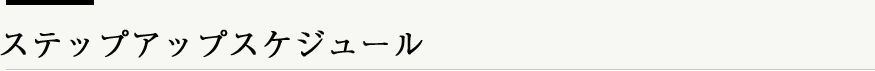 ステップアップスケジュール
